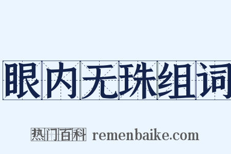 眼内无珠组词是什么意思的图片